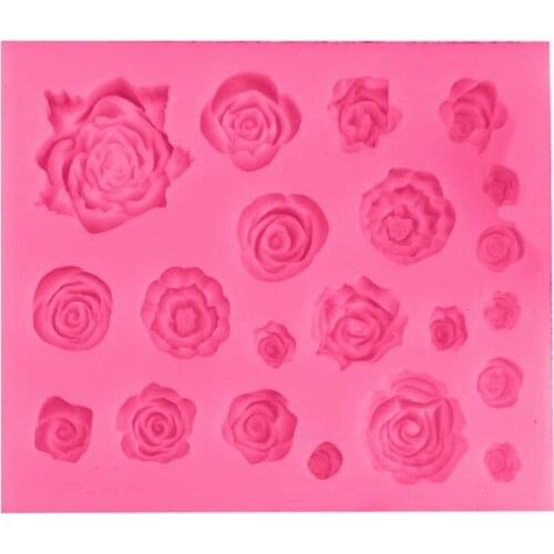 3D stereo Rose flower silicone mold DIY Decorating Chocolate Fondant Cake Biscuit Mold