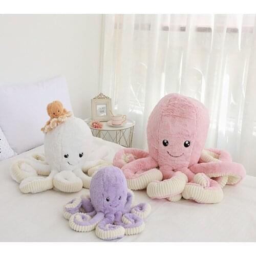 40cm plush cute simulation octopus colourful stuffed soft good quality Early education christmas gift for kid
