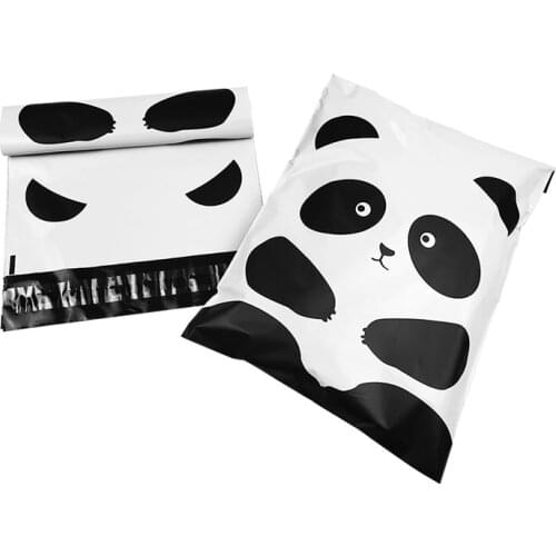 50Pcs 3D Panda Courier shipping Bag Waterproof Bag Plastic Envelope Mailer Postal Mailing Bag Self-seal Adhesive Express Bag