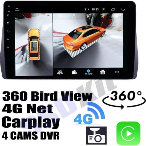 Car Audio Navigation GPS Stereo Media Carplay DVR 360 Birdview Around 4G Android System For TOYOTA Wish AE20 2009~2017