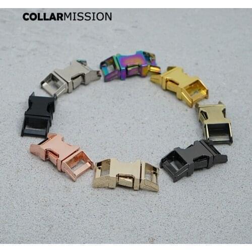 Side release buckle kirsite DIY dog collars accessory durable security retailing 10mm webbing strapping 8 kinds
