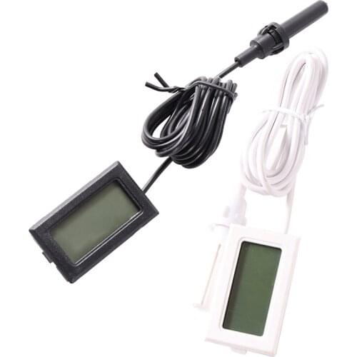 2Pcs TP200 LCD Digital Thermo-Hygrometer Temperature Humidity Meter Tester Sensor Hygrometer Temp Gauge Monitor,Black