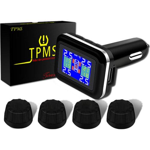 Automobile USB Gauge&Cigarette Lighter TPMS Car Tire Pressure Monitor System Low Energy Tyre Detector Digital Car Accessries