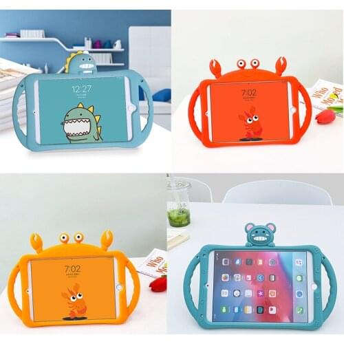 Kids Cartoon Cover For iPad 7th 8th 10.2 5th 6th Gen 9.7 2020 2018 Pro 9.7” 10.5 11 Air 1 2 3 4 Tablet Case Silicone Stand Shell