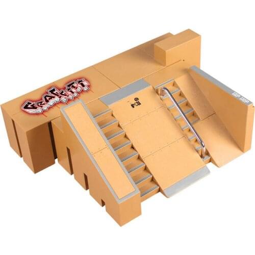 Children Skateboard Ramp Track Mini Alloy Finger Skating Board Venue Combination Toy Educational Toy Set For Boy Birthday Gifts