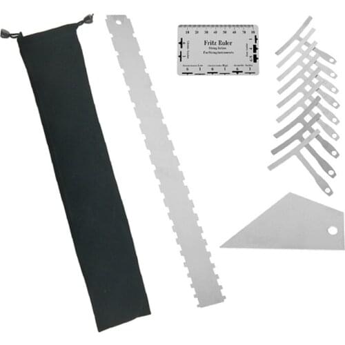 Guitar Luthier Tools Neck Notched Straight Edge Guitar Radius Gauge String Action Gauge Ruler Fretboard Fret Tools