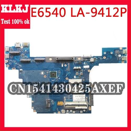 KLKJ VALA1 LA-9412P FOR Dell Latitude E6540 Laptop Motherboard CN-00C96W 00C96W 100% Tested Original Work