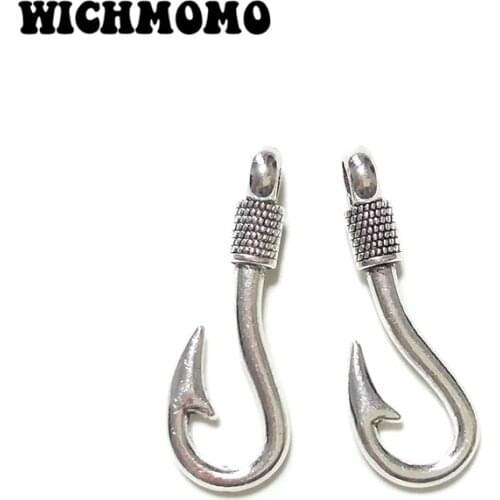 New Fashion 5pieces/bag 37*13mm Zinc Alloy Hook Charms Pendants DIY Necklaces Bracelets Jewelry Accessories