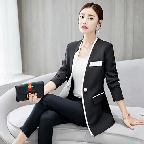 Spring And Autumn 2020 New Ladies Small Suit Korean Temperament Commuter Professional Suit Female One Button Women Blazer S-xl