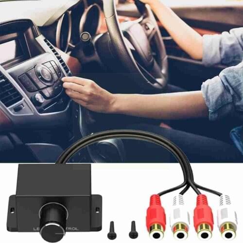 New Potentiometer Universal Car Audio Amplifier Bass RCA Knob Level Color Remote Black Volume Control Y1K0