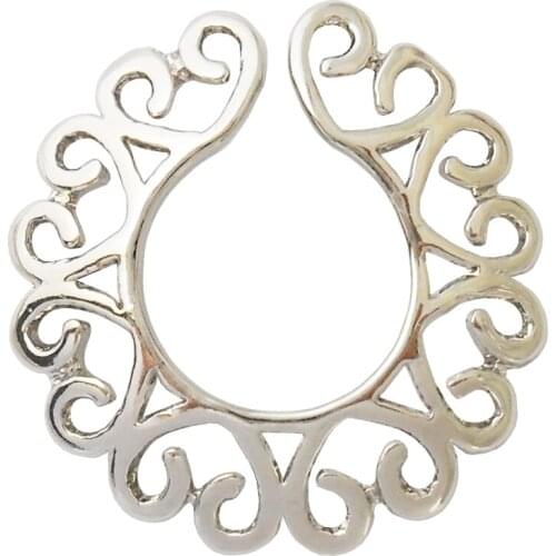 Wholesale Heart Brass Non piercing clip on Nipple Ring piercing Body Piercing Jewelry6pcs/lot