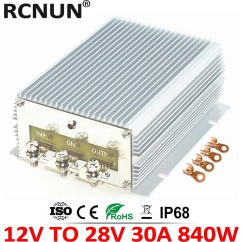 No-isolated 12 Volt to 28 Volt 30A DC-DC Step Up Converter 12V to 28V 20Amp Boost Voltage Regulator Communication Vehicles Power