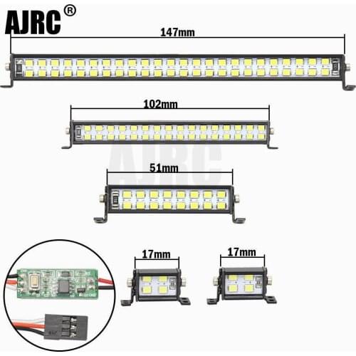 Metal shell bumper searchlight suitable for 1/10 climbing car TRAXXAS TRX4 TRX6 Axial SCX10 D90 D110 roof light Spotlight
