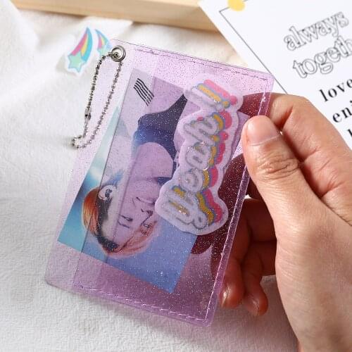 Girls Women Transparent Business Credit Card Holder ID Card Holders Case Pouch Clear PVC Travel Card Holder Cover Wallet