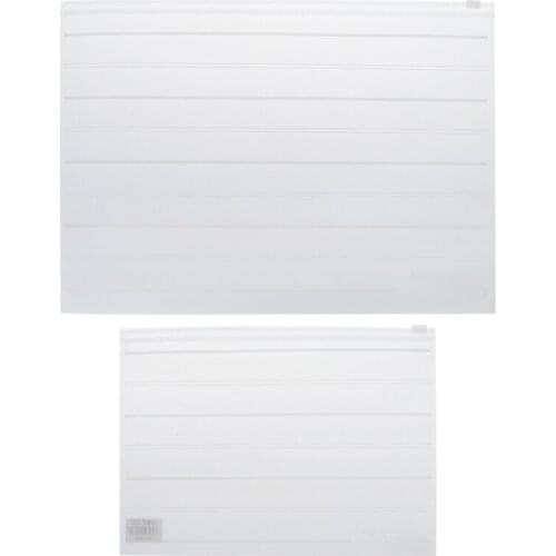 PVC A4 A5 Clear Transparent Plastic Waterproof Stationery Case Zipper Bag Pouch