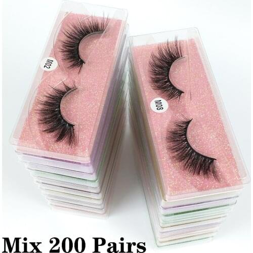 Wholesale Eyelashes 50/100/200pcs 3d Mink Lashes Natural Mink Eyelashes Wholesale False Eyelashes Makeup False Lashes In Bulk