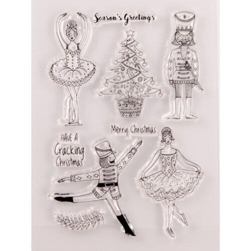 Christmas Prom Transparent Clear Silicone Stamp Seal DIY Scrapbook Rubber Stamping Coloring Embossing Diary Decoration Reusable