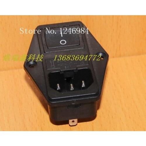 [SA]G808 AC AC outlet panel mount socket with double triple triangle black seat belt switch--20pcs/lot