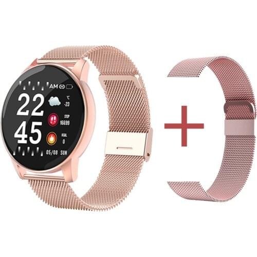 Smart Watch Women Blood Pressure Heart Rate Fitness Tracker Bracelet Watch Round Smartwatch Men for Android IOS HUAWEI XIAOMI