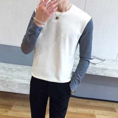 Sweatshirt 2020 Hoodie Autumn Round Neck Fake Two-piece Stitching Sweatshirt Trendy Jacket Streetwear Moletom Feminino Inverno