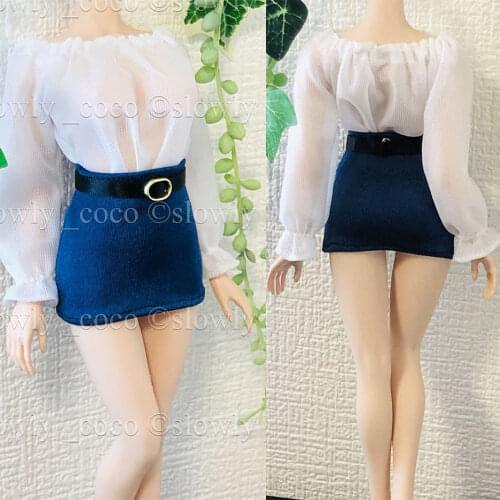 1/6 Female Professional Wear Long-Sleeved Top Hip Skirt Set Clothes Model Fit 12'' Action Figure Dolls