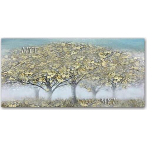 Heavy Textured Abstract Tree Art 100% Hand Painted Canvas Oil Painting Living Room Wall Decoration Pieces Artwork Wall Pictures