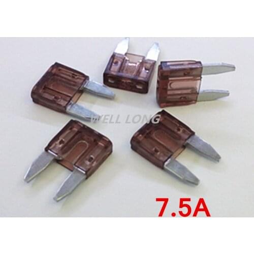 100 pcs/lot)7.5A Car Vehicle Auto Mini blade ATO Fuse, 7.5 Amp, Automotive Fuse