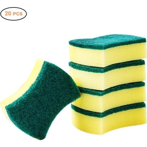 20/10/3pcs Sponge Dish Bowl Pot Pan Scrubbing Cleaning Sponge Cleaner Bathroom Kitchen Microfiber Sponges Clean Cloth Eraser