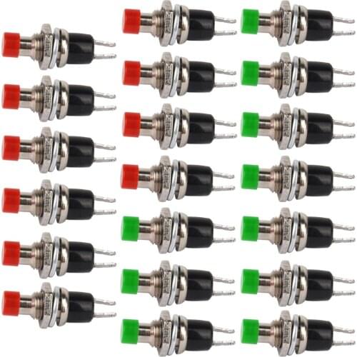 20Pieces 25mm New Miniature Small Momentary Push Button Switch for Model Railway Hobby