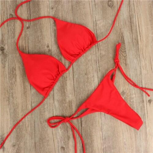2021 Summer Sexy Female Brazilian Bikini Swimsuit Push-up Bra Two-piece Bikini Suit Beachwear Swimwear