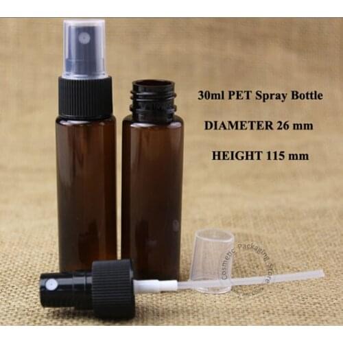 30pcs/Lot Promotion 30ml Plastic Spray Bottle Empty 1OZ Atomizer Cap Women Cosmetic Container Small Perfume Packaging