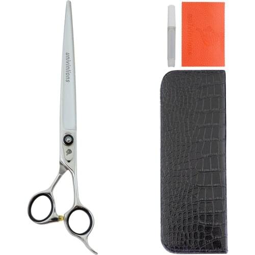 Univinlions 8 Inch Pet Shears Professional Straight Scissors For Dog Grooming Tijeras Perro Clipping Shears for Dogs Trimming