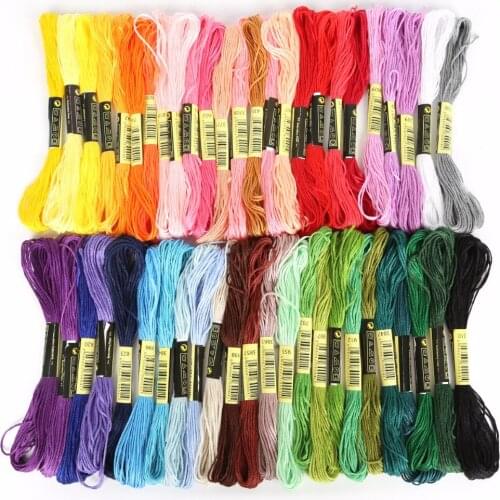 8 Series Multi Colour Cross Stitch Manual Sewing Line / Polyester Cotton Embroidery Thread Crafts Sew Accessories