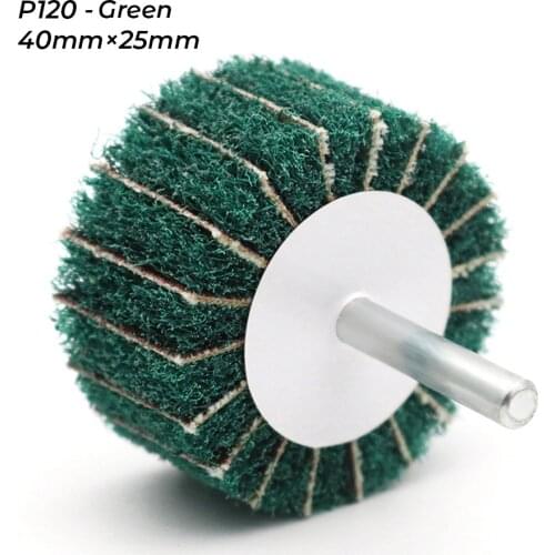 40/50mm Polishing Flap Sanding Wheel P120/P240 Grit Sanding Abrasive Scouring Pad Grinding For Metal Cleaning Head Nylon Mop 6mm