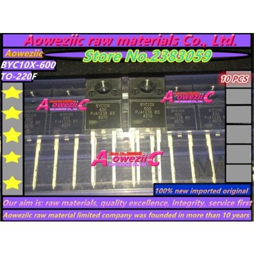 Aoweziic 100% new imported original BYC10X600 BYC10X-600 TO220F fast recovery diode 10A 600V