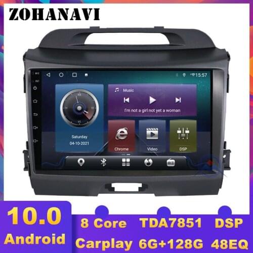ZOHANAVI DSP Android 10.0 Octa Core Car DVD GPS For KIA Sportage 3 2010-2016 Car radio multimedia stereo player