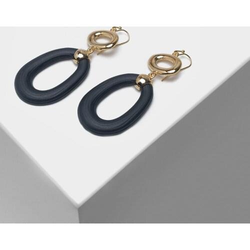 Amorita boutique Oval vintage simple drop earrings