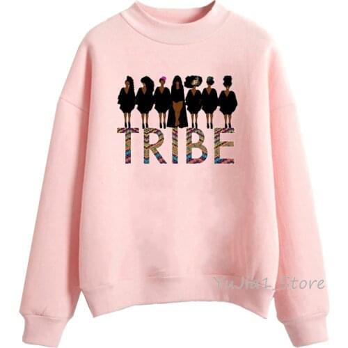 African Curly hair black girl hoodie pink hoodies women kawaii clothes streetwear Melanin tribe funny sweatshirt tracksuit felpe