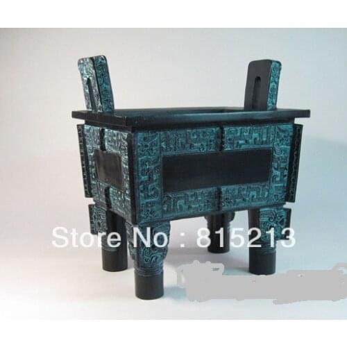 Bi00513 Chinese Ancient Style Arts Bronze Sculpture Statue Simuwu Ding Pot Home Decor