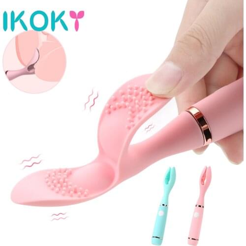 IKOKY Clitoris Clip Vibrator Sex Toy for Women Couples Nipple Massager 10 Speed Dildo G spot Stimulator Masturbation