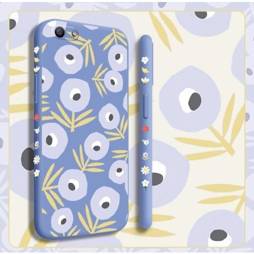 For OPPO A12 A12E A15 A15s A52 A71 A71K A59 Beautiful flower case silicone fall protector