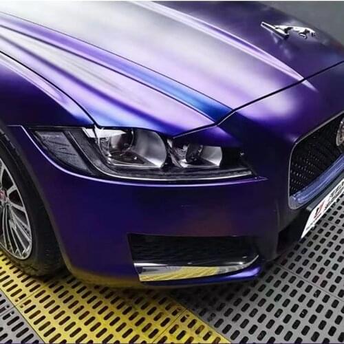 Chameleon Vinyl Wrap Matte Metallic Vehicle Film Purple to Red Wrapping Sheet DIY Decals Air Release