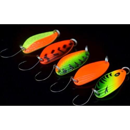 Metal Spoon Lure 5pcs/lot Saltwater Fishing Lure With Fishing Hook Sinking Bait For Carp Fishing Bait Bass Lure