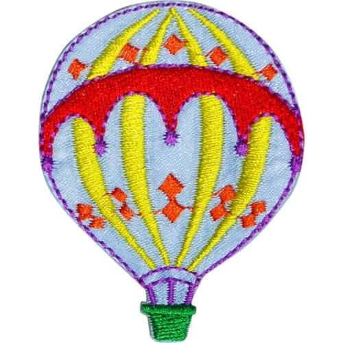 Cartoon Hot Air Balloon Series Embroidered Cloth Paste For Clothing DIY Stripes Clothes Patchwork Sticker Tops Applique