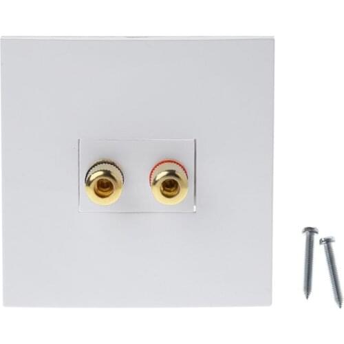 Panel Terminals 2 Binding Post Left Right Channels Speaker Connector Wall Socket Banana Jack