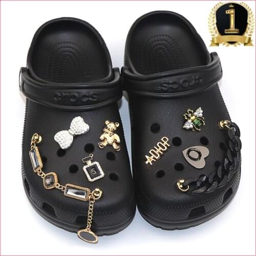 Gemstone Chain Bees CrocsS Charms Designer Animals Shoe Decoration Charm for Croc Jibbits Clogs Children Kids Women Girls Gifts