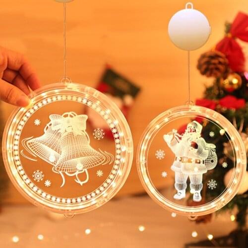 Christmas Decoration String Lights Battery Powered Hangable/Pasteable Ornaments Christmas Wedding Party Decoration Window Decor