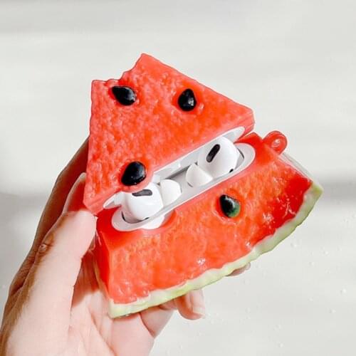 Watermelon Silicone Earphone Case for Apple AirPods1 / 2 Pro3 Earbuds Silicone Box Wireless Bluetooth Headset Case