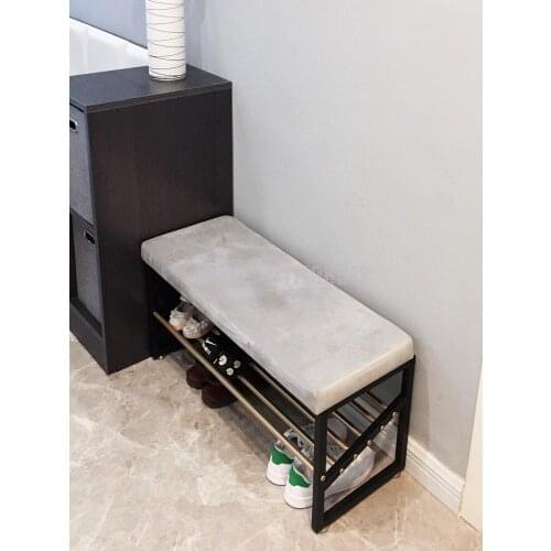 Nordic shoe changing stool household small apartment door stool modern minimalist shoe stool small sitting stool bench storage s