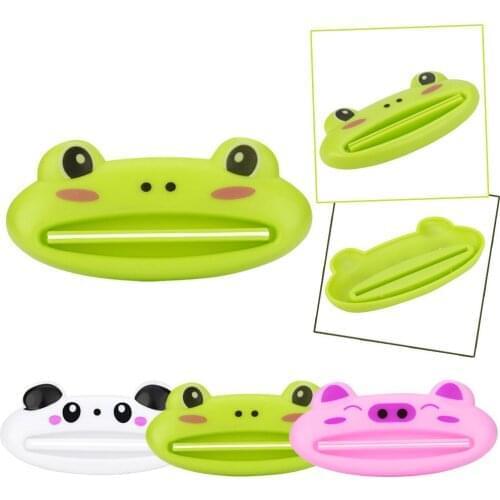 Cartton Animal Toothpaste Squeezers Bathroom Home Tube Rolling Holder Squeezer Easy Cartoon Pig Frog Panda Toothpaste Dispenser